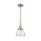 Fulton Mini Pendant shown in the Brushed Satin Nickel finish with a Clear shade