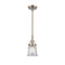 Canton Mini Pendant shown in the Brushed Satin Nickel finish with a Clear shade