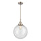 Beacon Mini Pendant shown in the Brushed Satin Nickel finish with a Seedy shade