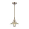 Halophane Mini Pendant shown in the Brushed Satin Nickel finish with a Clear Halophane shade