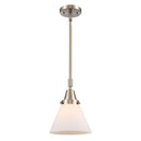 Cone Mini Pendant shown in the Brushed Satin Nickel finish with a Matte White shade