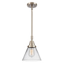 Cone Mini Pendant shown in the Brushed Satin Nickel finish with a Clear shade