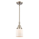 Bell Mini Pendant shown in the Brushed Satin Nickel finish with a Matte White shade