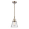 Cone Mini Pendant shown in the Brushed Satin Nickel finish with a Seedy shade