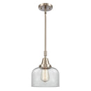 Bell Mini Pendant shown in the Brushed Satin Nickel finish with a Clear shade