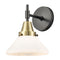 Caden Sconce shown in the Black Antique Brass finish with a Matte White shade