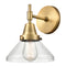 Caden Sconce shown in the Brushed Brass finish with a Seedy shade