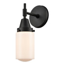 Caden Sconce shown in the Matte Black finish with a Matte White shade