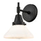 Caden Sconce shown in the Matte Black finish with a Matte White shade