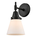 Caden Sconce shown in the Matte Black finish with a Matte White shade