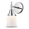 Caden Sconce shown in the Polished Chrome finish with a Matte White shade