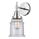 Caden Sconce shown in the Polished Chrome finish with a Seedy shade