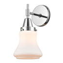 Caden Sconce shown in the Polished Chrome finish with a Matte White shade