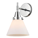 Caden Sconce shown in the Polished Chrome finish with a Matte White shade