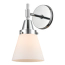 Caden Sconce shown in the Polished Chrome finish with a Matte White shade