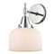 Caden Sconce shown in the Polished Chrome finish with a Matte White shade