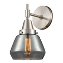 Caden Sconce shown in the Satin Nickel finish with a Plated Smoke shade