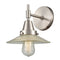 Caden Sconce shown in the Satin Nickel finish with a Clear Halophane shade