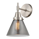 Caden Sconce shown in the Satin Nickel finish with a Plated Smoke shade