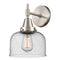 Caden Sconce shown in the Satin Nickel finish with a Seedy shade