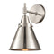 Caden Sconce shown in the Satin Nickel finish with a Satin Nickel shade