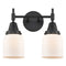 Caden Bath Vanity Light shown in the Matte Black finish with a Matte White shade