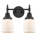 Caden Bath Vanity Light shown in the Matte Black finish with a Matte White shade