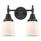 Caden Bath Vanity Light shown in the Matte Black finish with a Matte White shade