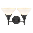 Innovations Lighting Caden 2 Light 17" Bath Vanity Light 447-2W-BK-W-LED