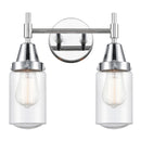 Caden Bath Vanity Light shown in the Polished Chrome finish with a Seedy shade