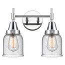 Caden Bath Vanity Light shown in the Polished Chrome finish with a Seedy shade