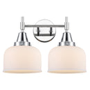 Caden Bath Vanity Light shown in the Polished Chrome finish with a Matte White shade