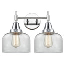 Caden Bath Vanity Light shown in the Polished Chrome finish with a Clear shade