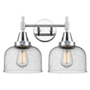 Caden Bath Vanity Light shown in the Polished Chrome finish with a Seedy shade