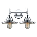 Caden Bath Vanity Light shown in the Polished Chrome finish with a Polished Chrome shade