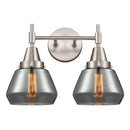 Caden Bath Vanity Light shown in the Satin Nickel finish with a Plated Smoke shade