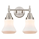 Caden Bath Vanity Light shown in the Satin Nickel finish with a Matte White shade