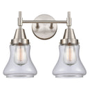 Caden Bath Vanity Light shown in the Satin Nickel finish with a Clear shade