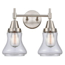 Caden Bath Vanity Light shown in the Satin Nickel finish with a Clear shade