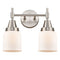 Caden Bath Vanity Light shown in the Satin Nickel finish with a Matte White shade