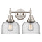 Caden Bath Vanity Light shown in the Satin Nickel finish with a Seedy shade