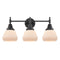 Caden Bath Vanity Light shown in the Matte Black finish with a Matte White shade