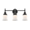 Caden Bath Vanity Light shown in the Matte Black finish with a Matte White shade