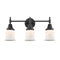 Caden Bath Vanity Light shown in the Matte Black finish with a Matte White shade