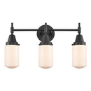 Caden Bath Vanity Light shown in the Matte Black finish with a Matte White shade