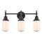 Caden Bath Vanity Light shown in the Matte Black finish with a Matte White shade