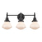 Caden Bath Vanity Light shown in the Matte Black finish with a Matte White shade