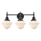 Caden Bath Vanity Light shown in the Matte Black finish with a Matte White shade