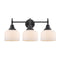 Caden Bath Vanity Light shown in the Matte Black finish with a Matte White shade