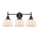 Caden Bath Vanity Light shown in the Matte Black finish with a Matte White shade